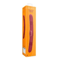Vibratore doppio a spinta bordeaux Loveline Vibratore doppio a spinta bordeaux Loveline