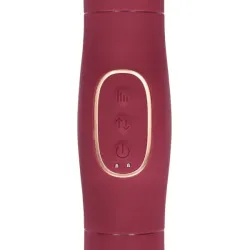 Vibratore doppio a spinta bordeaux Loveline Vibratore doppio a spinta bordeaux Loveline