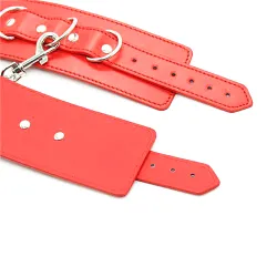 Polsiere costrittive regolabili ecopelle rosse Polsiere costrittive regolabili ecopelle rosse