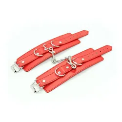Polsiere costrittive regolabili ecopelle rosse Polsiere costrittive regolabili ecopelle rosse