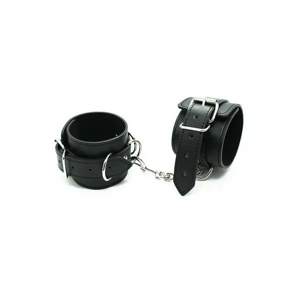 Polsiere costrittive regolabili ecopelle nere