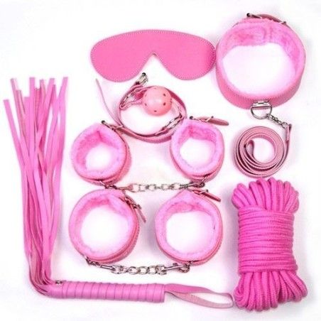 Kit bondage 7 pz rosa