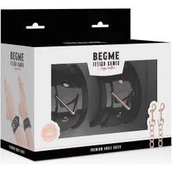 Cavigliere erotiche regolabili nere dorate Cavigliere erotiche regolabili nere dorate