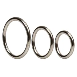 Kit 3 anelli fallici in metallo Silver ring Kit 3 anelli fallici in metallo Silver ring