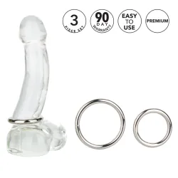 Kit 3 anelli fallici in metallo Silver ring Kit 3 anelli fallici in metallo Silver ring