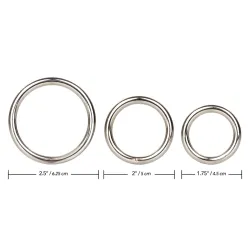 Kit 3 anelli fallici in metallo Silver ring Kit 3 anelli fallici in metallo Silver ring