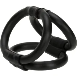 Anello fallico Tri Ring Cock Cage nero Anello fallico Tri Ring Cock Cage nero