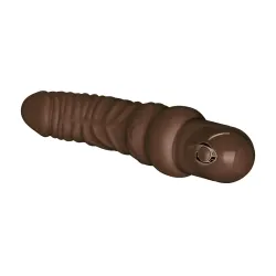 Vibratore realistico curvo 17,3 cm brown Vibratore realistico curvo 17,3 cm brown
