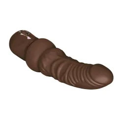 Vibratore realistico curvo 17,3 cm brown Vibratore realistico curvo 17,3 cm brown