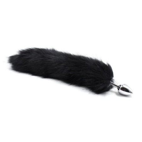 Plug anale con coda Fox Tail nera 45 cm