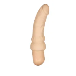 Vibratore realistico curvo 17,3 cm chiaro Vibratore realistico curvo 17,3 cm chiaro