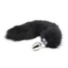 Plug anale con coda Fox Tail nera 45 cm Plug anale con coda Fox Tail nera 45 cm