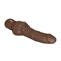 Vibratore vaginale realistico 19 cm brown Vibratore vaginale realistico 19 cm brown