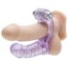 Anello pene vibrante con dildo viola Anello pene vibrante con dildo viola