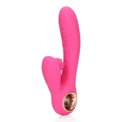 Vibratore rabbit scaldante con lingue fucsia Vibratore rabbit scaldante con lingue fucsia