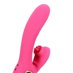 Vibratore rabbit scaldante con lingue fucsia Vibratore rabbit scaldante con lingue fucsia