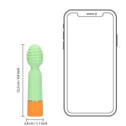 Mini vibratore wand arancione e verde Mini vibratore wand arancione e verde