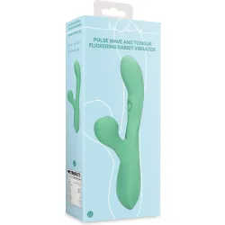 Vibratore rabbit pulsante con lingua verde Vibratore rabbit pulsante con lingua verde