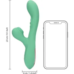 Vibratore rabbit pulsante con lingua verde Vibratore rabbit pulsante con lingua verde