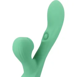 Vibratore rabbit pulsante con lingua verde Vibratore rabbit pulsante con lingua verde