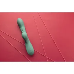 Vibratore rabbit pulsante con lingua verde Vibratore rabbit pulsante con lingua verde