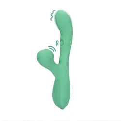 Vibratore rabbit pulsante con lingua verde Vibratore rabbit pulsante con lingua verde