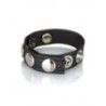 Anello fallico regolabile con borchie nero Anello fallico regolabile con borchie nero