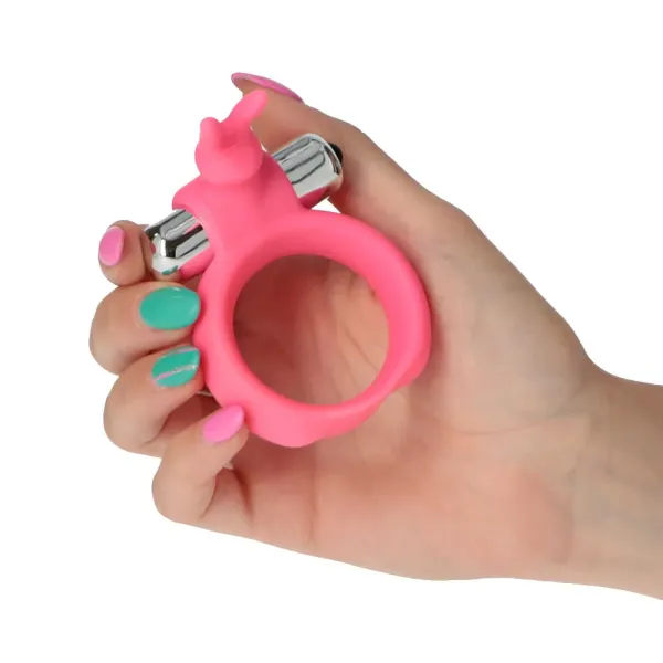 Anello pene vibrante con rabbit fucsia