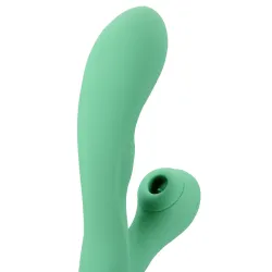 Vibratore rabbit pulsante con lingua verde Vibratore rabbit pulsante con lingua verde