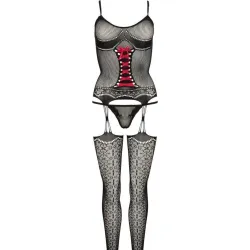 Basque sexy calze integrate e perizoma nero Basque sexy calze integrate e perizoma nero