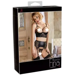 Bustier sexy con reggicalze e tanga aperto Bustier sexy con reggicalze e tanga aperto