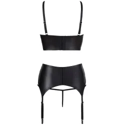 Bustier sexy con reggicalze e tanga aperto Bustier sexy con reggicalze e tanga aperto