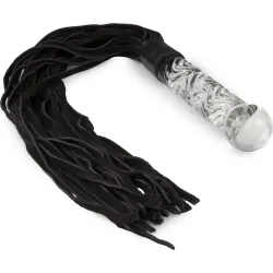 Frusta Flogger con dildo in vetro Frusta Flogger con dildo in vetro