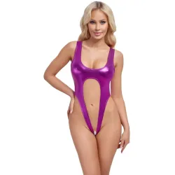 Body sexy con cavallo aperto viola Body sexy con cavallo aperto viola