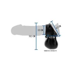 Anello pene con testicoli ToyJoy nero Anello pene con testicoli ToyJoy nero