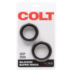 Set 2 Anelli pene in silicone COLT neri Set 2 Anelli pene in silicone COLT neri