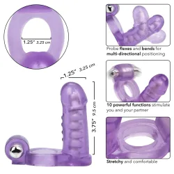 Anello pene vibrante con dildo viola Anello pene vibrante con dildo viola