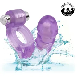 Anello pene vibrante con dildo viola Anello pene vibrante con dildo viola