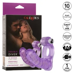 Anello pene vibrante con dildo viola Anello pene vibrante con dildo viola