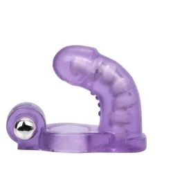 Anello pene vibrante con dildo viola Anello pene vibrante con dildo viola