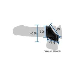 Anello pene e testicoli Triple Pipe nero Anello pene e testicoli Triple Pipe nero