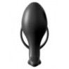 Plug anale con anello pene indossabile nero Plug anale con anello pene indossabile nero