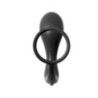 Plug anale con anello pene indossabile nero Plug anale con anello pene indossabile nero