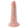 Fallo realistico ventosa Cock chiaro 14 cm