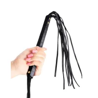 Frusta Flogger eco pelle nera 61,5 cm