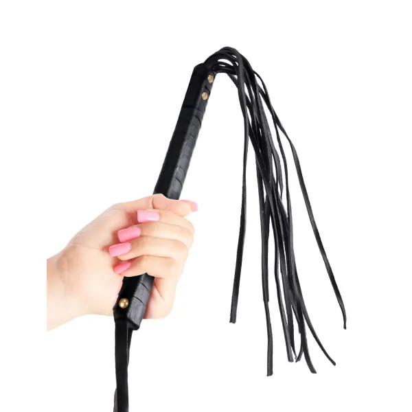 Frusta Flogger eco pelle nera 61,5 cm