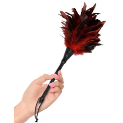 Solleticatore bdsm piume rosse 36 cm Solleticatore bdsm piume rosse 36 cm