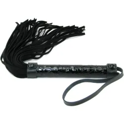 Frusta flogger in pelle nera 50 cm Frusta flogger in pelle nera 50 cm