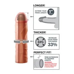 Guaina pene Perfect X-tensions 17,7 cm chiaro Guaina pene Perfect X-tensions 17,7 cm chiaro