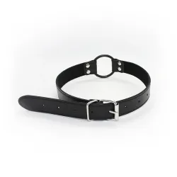 Ring gag con pinze per capezzoli nero Ring gag con pinze per capezzoli nero